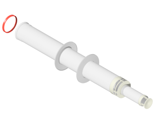 Труба коаксиальная 60/100 L 1М (универсальная) с антиоблед. наконечником в Астане